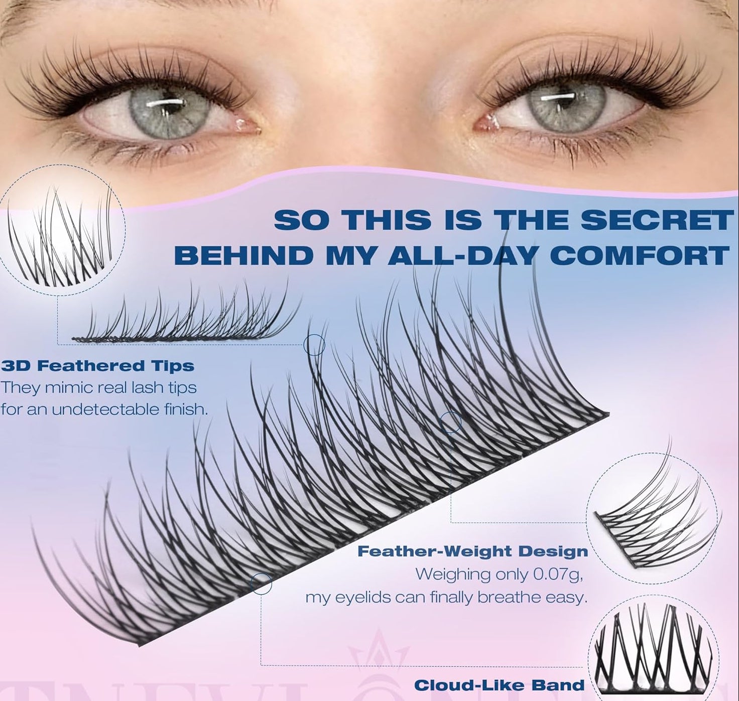 Natural Lash Extension Kit 168Pcs Lash Clusters Kit Wispy Eyelash Extensions 9-12MM Individual Lashes Extensions with Bond and Seal Lash Glue and Eyelash Extension Tweezers DIY at Home by