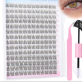 Natural Lash Extension Kit 168Pcs Lash Clusters Kit Wispy Eyelash Extensions 9-12MM Individual Lashes Extensions with Bond and Seal Lash Glue and Eyelash Extension Tweezers DIY at Home by